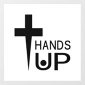 Hands Up Raamsticker (Vel)