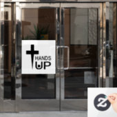 Hands Up Raamsticker (Kantoordeur)