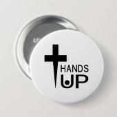 Hands Up Ronde Button 7,6 Cm (Voorkant /achterkant)