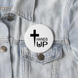 Hands Up Ronde Button 7,6 Cm