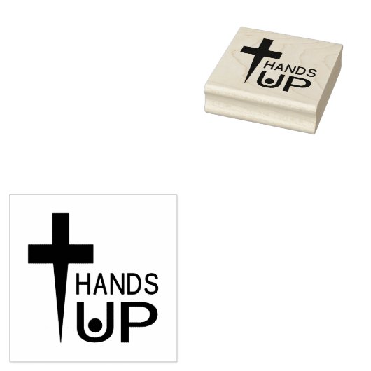 Hands Up Rubberstempel (Gestempeld)
