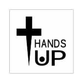 Hands Up Rubberstempel (Afrduk)