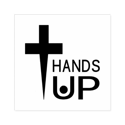 Hands Up Rubberstempel (Afrduk)