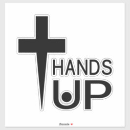 Hands Up Sticker