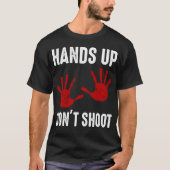 Hands Up Stop niet met geweld T-shirt (Voorkant)