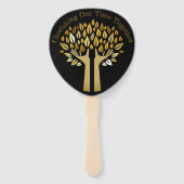 Hands Up Tree Leaves Family Reunion Party Handwaaier (Achterkant)