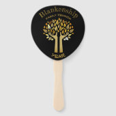 Hands Up Tree Leaves Family Reunion Party Handwaaier (Voorkant)