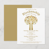 Hands Up Tree Leaves Family Reunion Sjabloon Kaart (Voorkant / Achterkant)