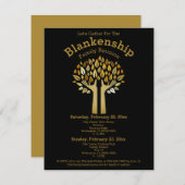 Hands Up Tree Leaves Family Reunion Sjabloon Kaart (Voorkant / Achterkant)