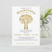 Hands Up Tree Leaves Family Reunion Sjabloon Kaart (Staand voorkant)