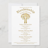 Hands Up Tree Leaves Family Reunion Sjabloon Kaart (Voorkant)