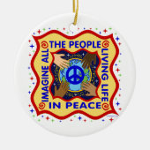 Hands van de vrede keramisch ornament (Voorkant)