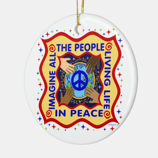 Hands van de vrede keramisch ornament (Links)