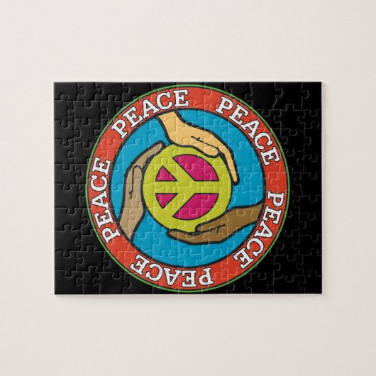 Hands van de vrede legpuzzel (Horizontaal)