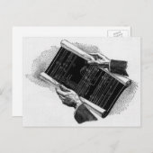 Hands w architecturale blauwdrukken,  Business Briefkaart (Voorkant / Achterkant)