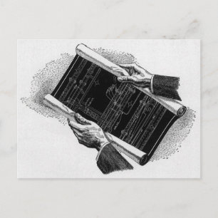 Hands w architecturale blauwdrukken, Business Briefkaart