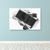 Hands w architecturale blauwdrukken, Business Canvas Afdruk (Insitu (Houten vloer))