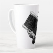 Hands w architecturale blauwdrukken,  Business Latte Mok (Linkerhoek)