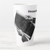 Hands w architecturale blauwdrukken, Business Latte Mok (Voorkant)