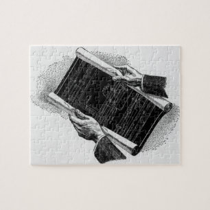 Hands w architecturale blauwdrukken,  Business Legpuzzel