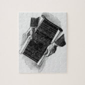 Hands w architecturale blauwdrukken,  Business Legpuzzel (Verticaal)