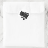 Hands w architecturale blauwdrukken,  Business Ronde Sticker (Tas)