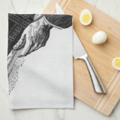 Hands w architecturale blauwdrukken,  Business Theedoek (Quarter Fold)