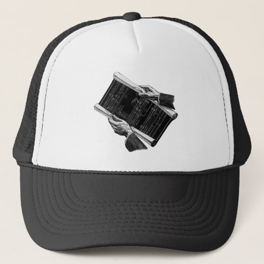 Hands w architecturale blauwdrukken,  Business Trucker Pet (Voorkant)