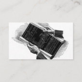 Hands w architecturale blauwdrukken,  Business Visitekaartje (Achterkant)