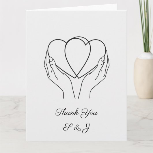 Hands Wedding Thank You Card Bedankkaart (Voorkant)