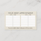 Hands Yin Yang Shiatsu Appointment Visitekaartje (Achterkant)