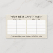 Hands Yin Yang Shiatsu Appointment Visitekaartje (Achterkant)