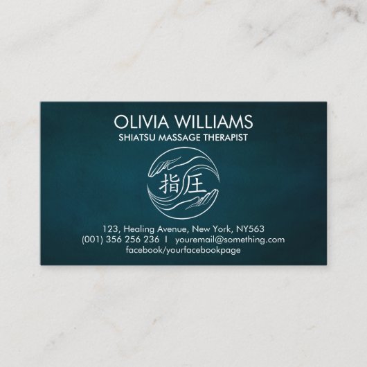 Hands Yin Yang Shiatsu Appointment Visitekaartje (Voorkant)