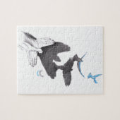 Handschaduw Vliegende vogels Verlichtingskunst Sur Legpuzzel (Horizontaal)