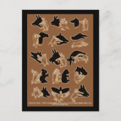 Handschaduwen in de zand briefkaart (Voorkant)