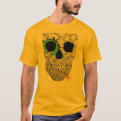 Handschedel Puzzel Tank mannen Korte Mouw Blauw (Voorkant)