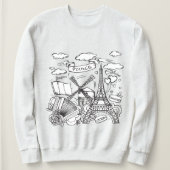 Handschets Paris Eiffeltoren Trui (Design voorkant)