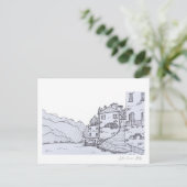 Handschets van het Como-meer Briefkaart (Staand voorkant)