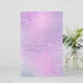 Handschilderd Elegant Paarse marmer Briefpapier (Staand voorkant)