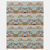 Handschilderd op aantal | Dolfijnen voor afspeeldo Fleece Deken (Voorkant)