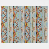 Handschilderd op aantal | Dolfijnen voor afspeeldo Fleece Deken (Voorkant (Horizontaal))