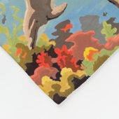 Handschilderd op aantal | Dolfijnen voor afspeeldo Fleece Deken (Hoek)