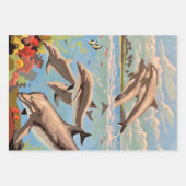 Handschilderd op aantal | Dolfijnen voor afspeeldo Inpakpapier Vel (Voorkant 3)