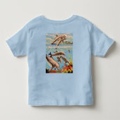 Handschilderd op aantal | Dolfijnen voor afspeeldo Kinder Shirts (Achterkant)
