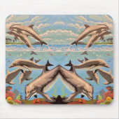 Handschilderd op aantal | Dolfijnen voor afspeeldo Muismat (Voorkant)