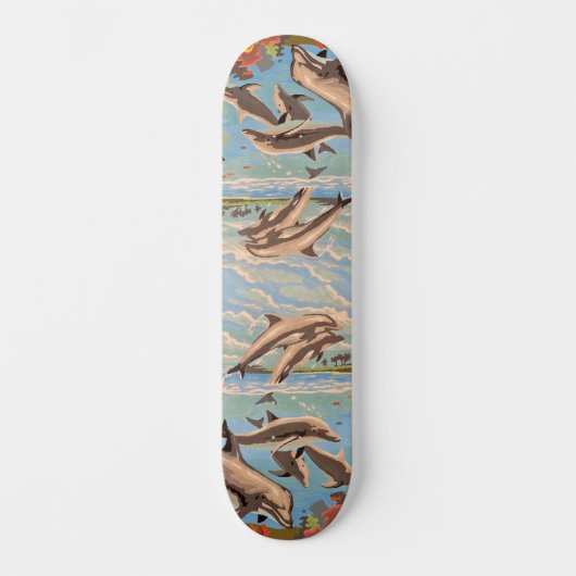 Handschilderd op aantal | Dolfijnen voor afspeeldo Persoonlijk Skateboard (Voorkant)