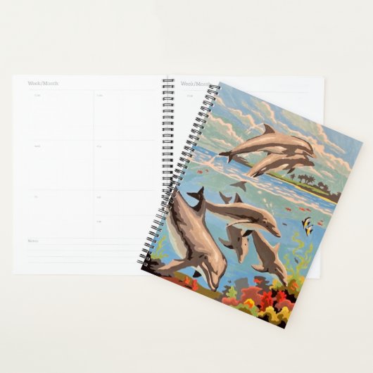 Handschilderd op aantal | Dolfijnen voor afspeeldo Planner (Display)