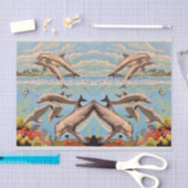 Handschilderd op aantal | Dolfijnen voor afspeeldo Tissuepapier (Craft)