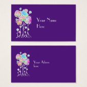 Handschilderen - Abstracte structuurgroep 4 Visitekaartje (Voorkant /achterkant)