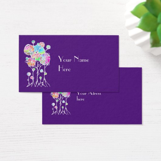 Handschilderen - Abstracte structuurgroep 4 Visitekaartje (Bureau)